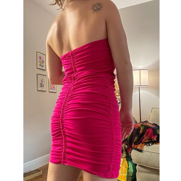 ZARA Bodycon Ruched Dress - Picture 2 of 5